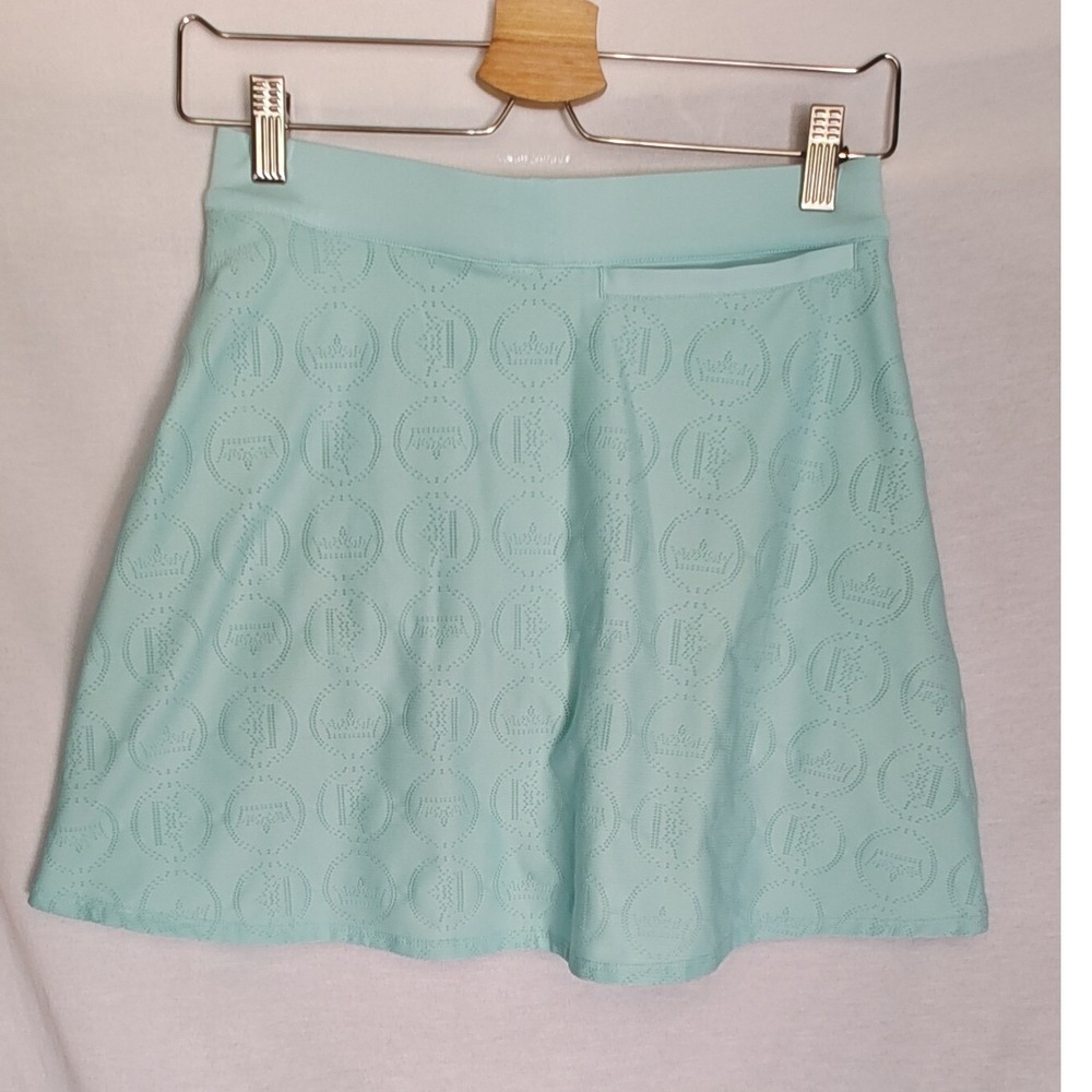 Peter Millar Eyelet Sally Golf Skort Light Blue Embossed Jacquard‎ Crown XS